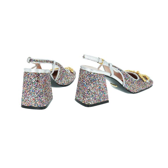 Gucci Horsebit Glitter Lovelight Mid-heel Slingback - Picture 4 of 11